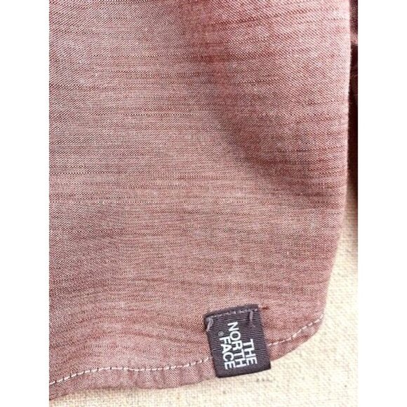 The North Face Men's XL Long-Sleeve Button-Up Shirt Red Heather Chest Pockets - Picture 10 of 10